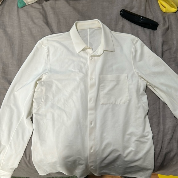 Lululemon White Button Down shirt - Picture 1 of 2